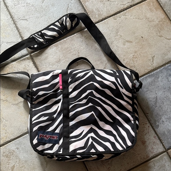Jansport Handbags - Jansport Black and White Zebra Crossbody Bag